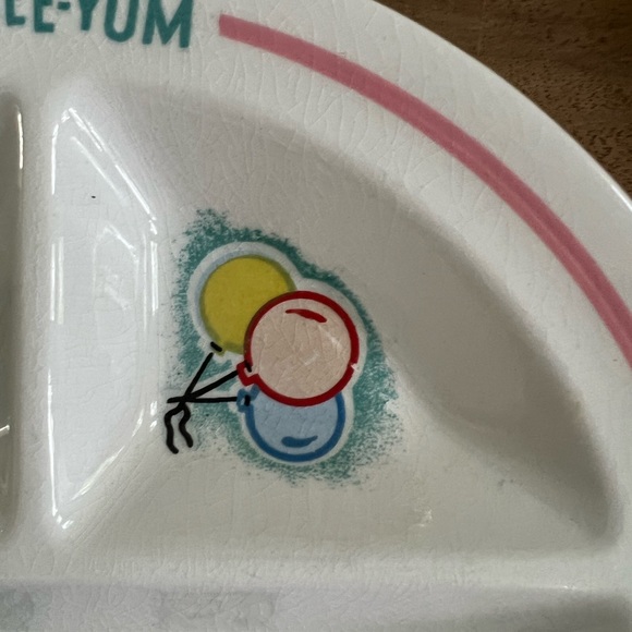 1960s YUM-EE-YUM Imports Inc Japan Children's Divided Plate - Picture 5 of 6